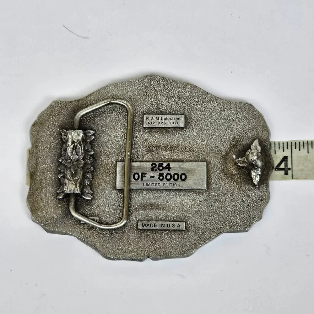 1986 1987‎ John Deere UAW United Auto Workers Strike Lock Out Belt Buckle Pewter